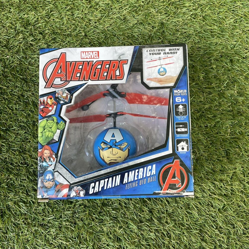 Marvel Avengers Captain America Flying UFO Hover Ball Ages 6+ Brand New In Box
